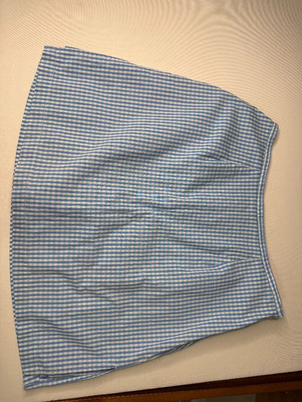 Kim Rogers Blue Gingham Skort Size 10 Cotton Blend Preppy Golf Tennis